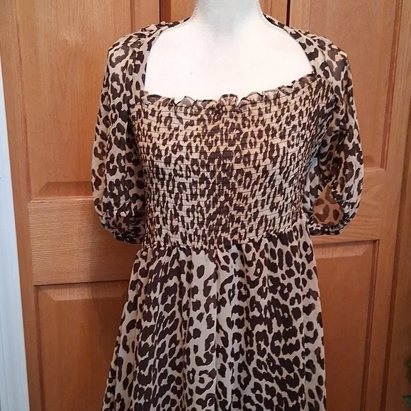 ASOS Leopard Print Maxi Dress EUC - Picture 7 of 14